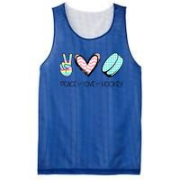 Cute Peace Love Hockey For Women Teen Girl Hockey Team Gift Mesh Reversible Basketball Jersey Tank