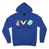 Cute Peace Love Hockey For Women Teen Girl Hockey Team Gift Tall Hoodie