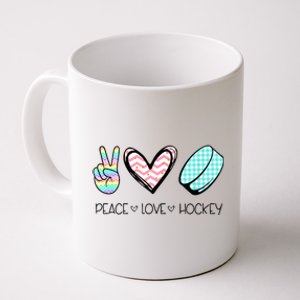 Cute Peace Love Hockey For Women Teen Girl Hockey Team Gift Coffee Mug