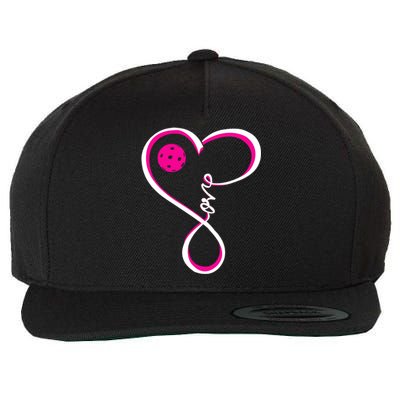 Cute Pickleball Ladies I Love Pickleball Gift Wool Snapback Cap