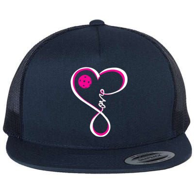 Cute Pickleball Ladies I Love Pickleball Gift Flat Bill Trucker Hat