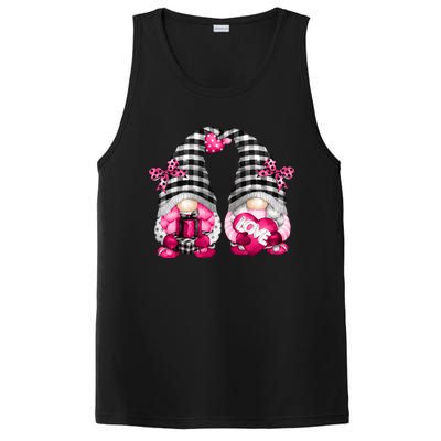 Cute Pink Lesbian Valentines Day Gnomes For Her Funny Love Great Gift PosiCharge Competitor Tank