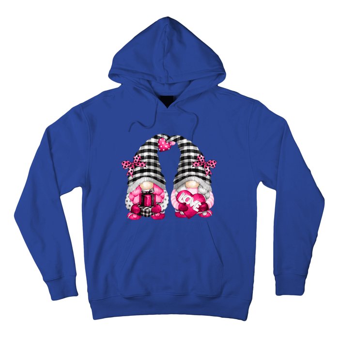 Cute Pink Lesbian Valentines Day Gnomes For Her Funny Love Great Gift Hoodie