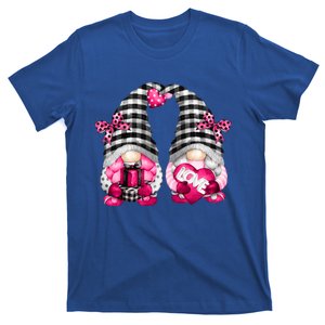 Cute Pink Lesbian Valentines Day Gnomes For Her Funny Love Great Gift T-Shirt