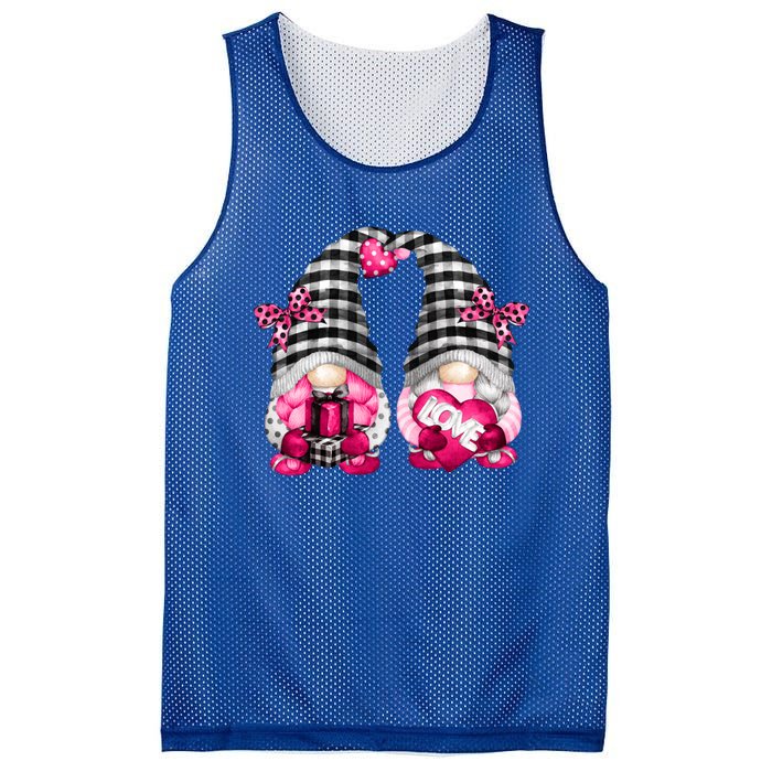 Cute Pink Lesbian Valentines Day Gnomes For Her Funny Love Great Gift Mesh Reversible Basketball Jersey Tank