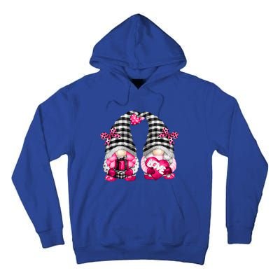 Cute Pink Lesbian Valentines Day Gnomes For Her Funny Love Great Gift Tall Hoodie