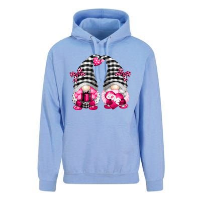 Cute Pink Lesbian Valentines Day Gnomes For Her Funny Love Great Gift Unisex Surf Hoodie