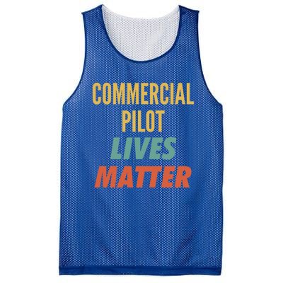 Commercial Pilot Lives Matter Gift Mesh Reversible Basketball Jersey Tank