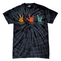 Classic Peace Love Rock Vintage Concert Band Rock Music Tie-Dye T-Shirt