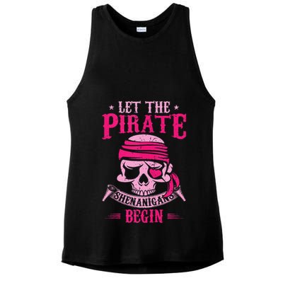 Captain Pirate Let The Pirate Shenanigans Begin Funny Ladies PosiCharge Tri-Blend Wicking Tank