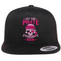Captain Pirate Let The Pirate Shenanigans Begin Funny Flat Bill Trucker Hat