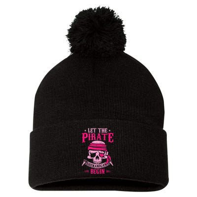 Captain Pirate Let The Pirate Shenanigans Begin Funny Pom Pom 12in Knit Beanie