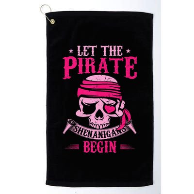 Captain Pirate Let The Pirate Shenanigans Begin Funny Golf Towel