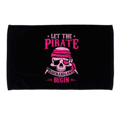 Captain Pirate Let The Pirate Shenanigans Begin Funny Microfiber Hand Towel
