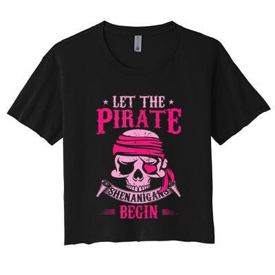 Captain Pirate Let The Pirate Shenanigans Begin Funny Crop Top