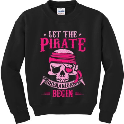 Captain Pirate Let The Pirate Shenanigans Begin Funny Kids Sweatshirt