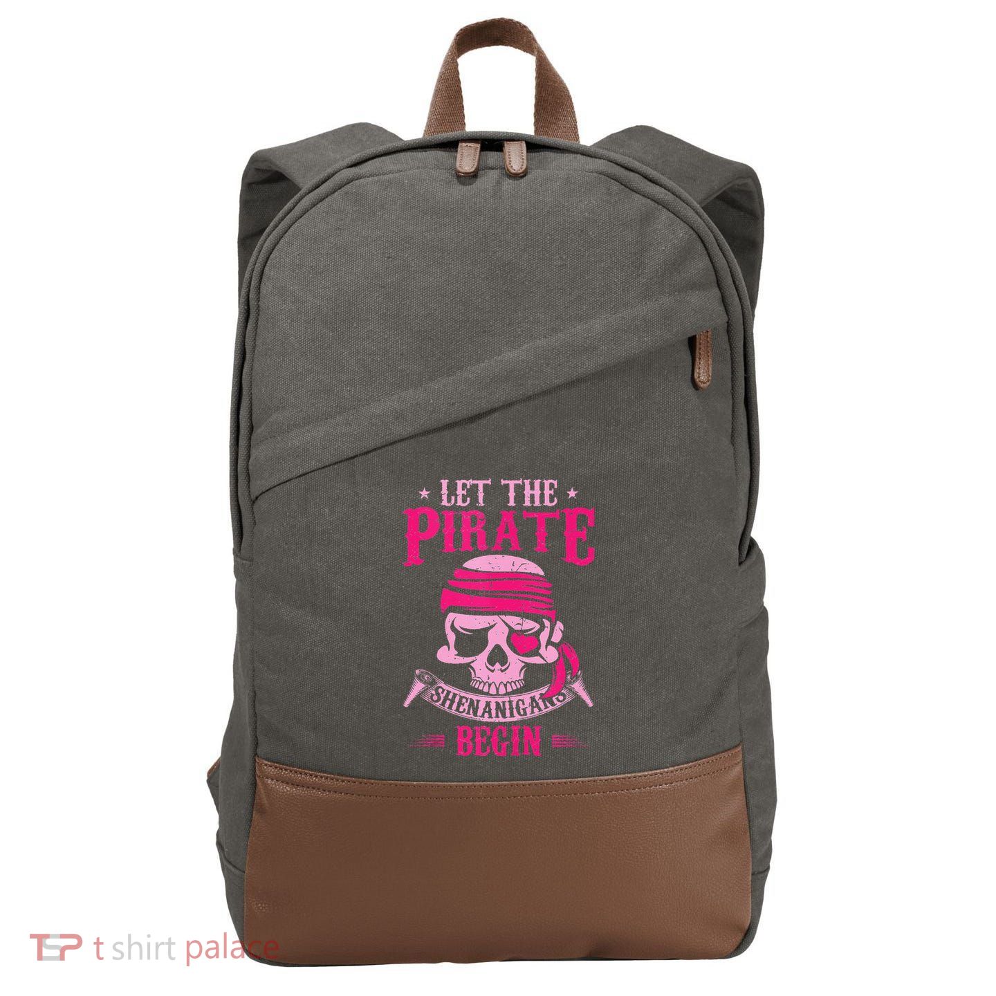 Captain Pirate Let The Pirate Shenanigans Begin Funny Cotton Canvas Backpack