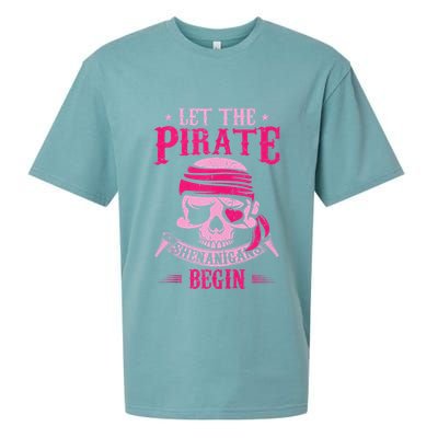 Captain Pirate Let The Pirate Shenanigans Begin Funny Sueded Cloud Jersey T-Shirt