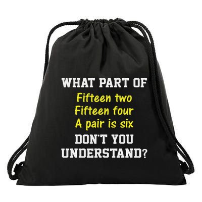 Cribbage Player Lover Joke For Card Game Cribbage Drawstring Bag