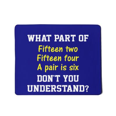 Cribbage Player Lover Joke For Card Game Cribbage Mousepad