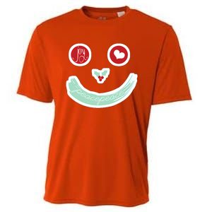 Christmas Peace Love Joy Holiday Smiley Cooling Performance Crew T-Shirt