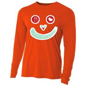 Christmas Peace Love Joy Holiday Smiley Cooling Performance Long Sleeve Crew