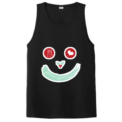 Christmas Peace Love Joy Holiday Smiley PosiCharge Competitor Tank