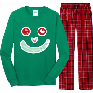 Christmas Peace Love Joy Holiday Smiley Long Sleeve Pajama Set