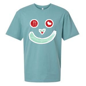 Christmas Peace Love Joy Holiday Smiley Sueded Cloud Jersey T-Shirt