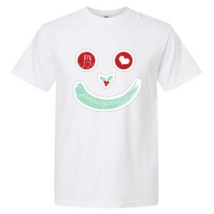 Christmas Peace Love Joy Holiday Smiley Garment-Dyed Heavyweight T-Shirt