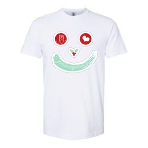 Christmas Peace Love Joy Holiday Smiley Softstyle CVC T-Shirt