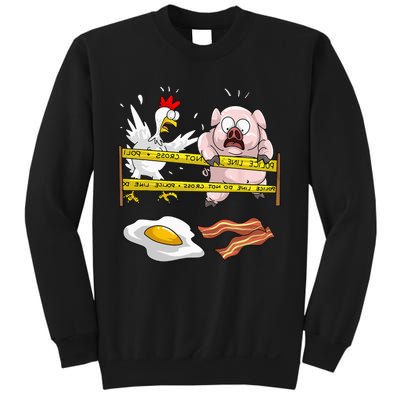 Cute Police Line Do Not Cross Funny Chicken Pig Eater Gift Sweatshirt