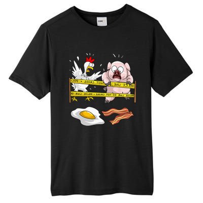 Cute Police Line Do Not Cross Funny Chicken Pig Eater Gift Tall Fusion ChromaSoft Performance T-Shirt