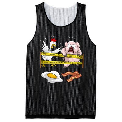 Cute Police Line Do Not Cross Funny Chicken Pig Eater Gift Mesh Reversible Basketball Jersey Tank