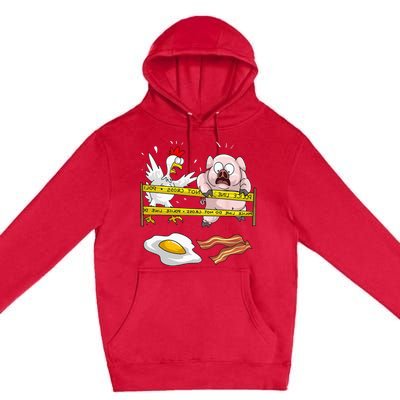 Cute Police Line Do Not Cross Funny Chicken Pig Eater Gift Premium Pullover Hoodie