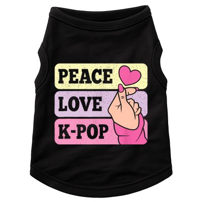 Cute Peace Love KPop Music Lover Korean Pastel Pink K Pop Doggie Tank