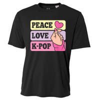 Cute Peace Love KPop Music Lover Korean Pastel Pink K Pop Cooling Performance Crew T-Shirt