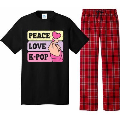 Cute Peace Love KPop Music Lover Korean Pastel Pink K Pop Pajama Set