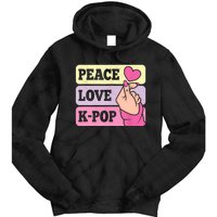 Cute Peace Love KPop Music Lover Korean Pastel Pink K Pop Tie Dye Hoodie