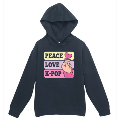 Cute Peace Love KPop Music Lover Korean Pastel Pink K Pop Urban Pullover Hoodie