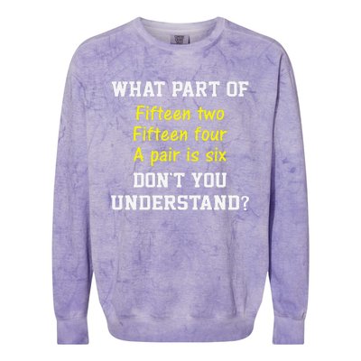 Cribbage Player Lover Joke Forcard Game Cribbage Colorblast Crewneck Sweatshirt