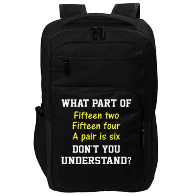 Cribbage Player Lover Joke Forcard Game Cribbage Impact Tech Backpack