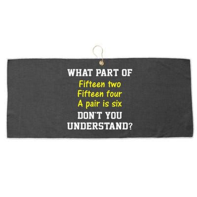 Cribbage Player Lover Joke Forcard Game Cribbage Large Microfiber Waffle Golf Towel