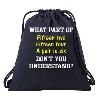 Cribbage Player Lover Joke Forcard Game Cribbage Drawstring Bag