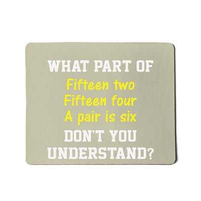 Cribbage Player Lover Joke Forcard Game Cribbage Mousepad