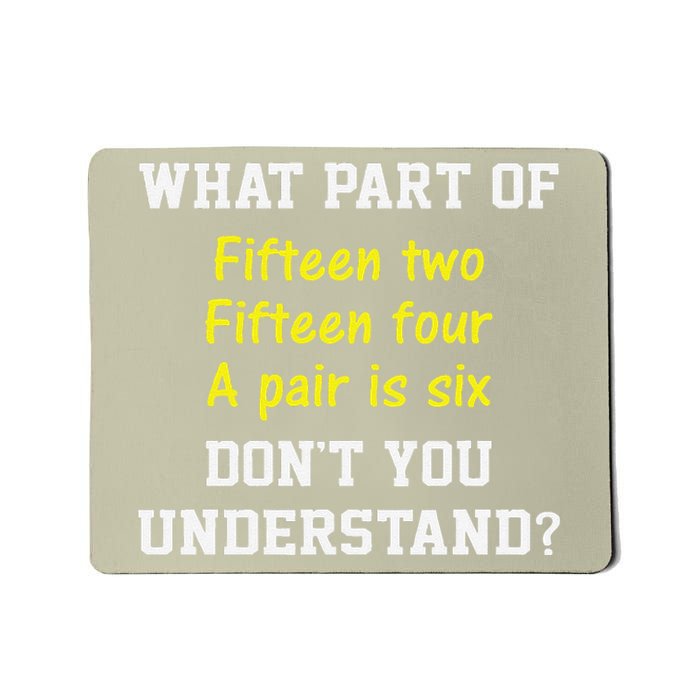 Cribbage Player Lover Joke Forcard Game Cribbage Mousepad