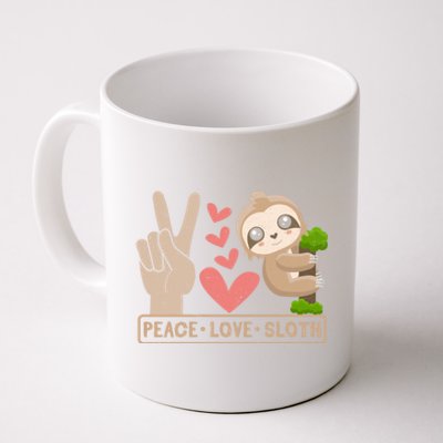 Cute Peace Love Sloth Gift Coffee Mug