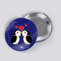 Cute Penguin Lovers Kissing Heart Valentine's Day Gift Button