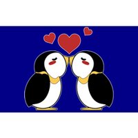 Cute Penguin Lovers Kissing Heart Valentine's Day Gift Bumper Sticker