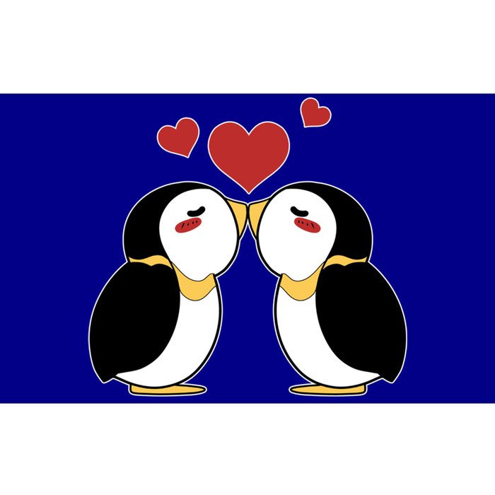 Cute Penguin Lovers Kissing Heart Valentine's Day Gift Bumper Sticker